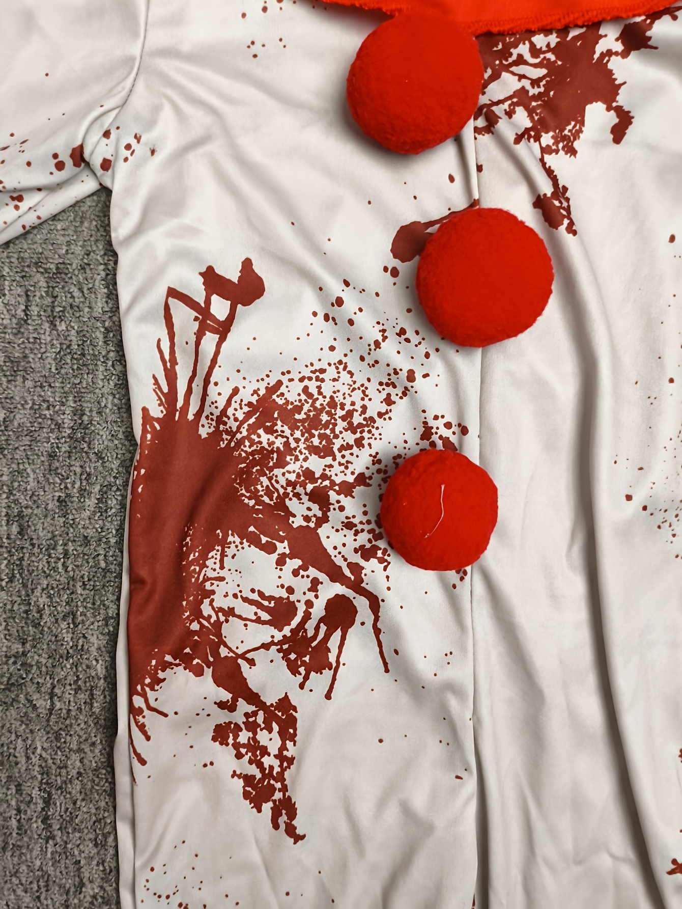 Halloween Clown Bodysuit with Mask, Fun Costume